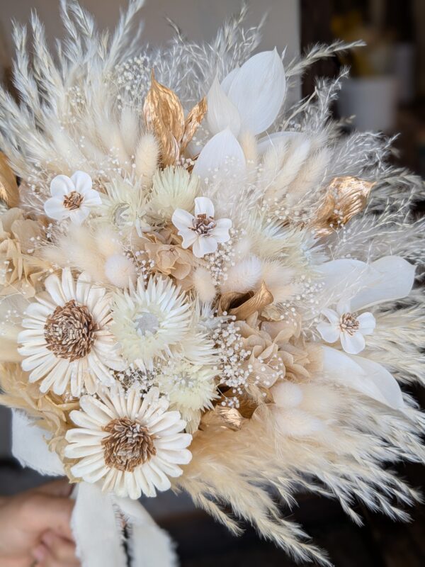 パンパスブーケ ゴールド＆ホワイト - 花日和通販