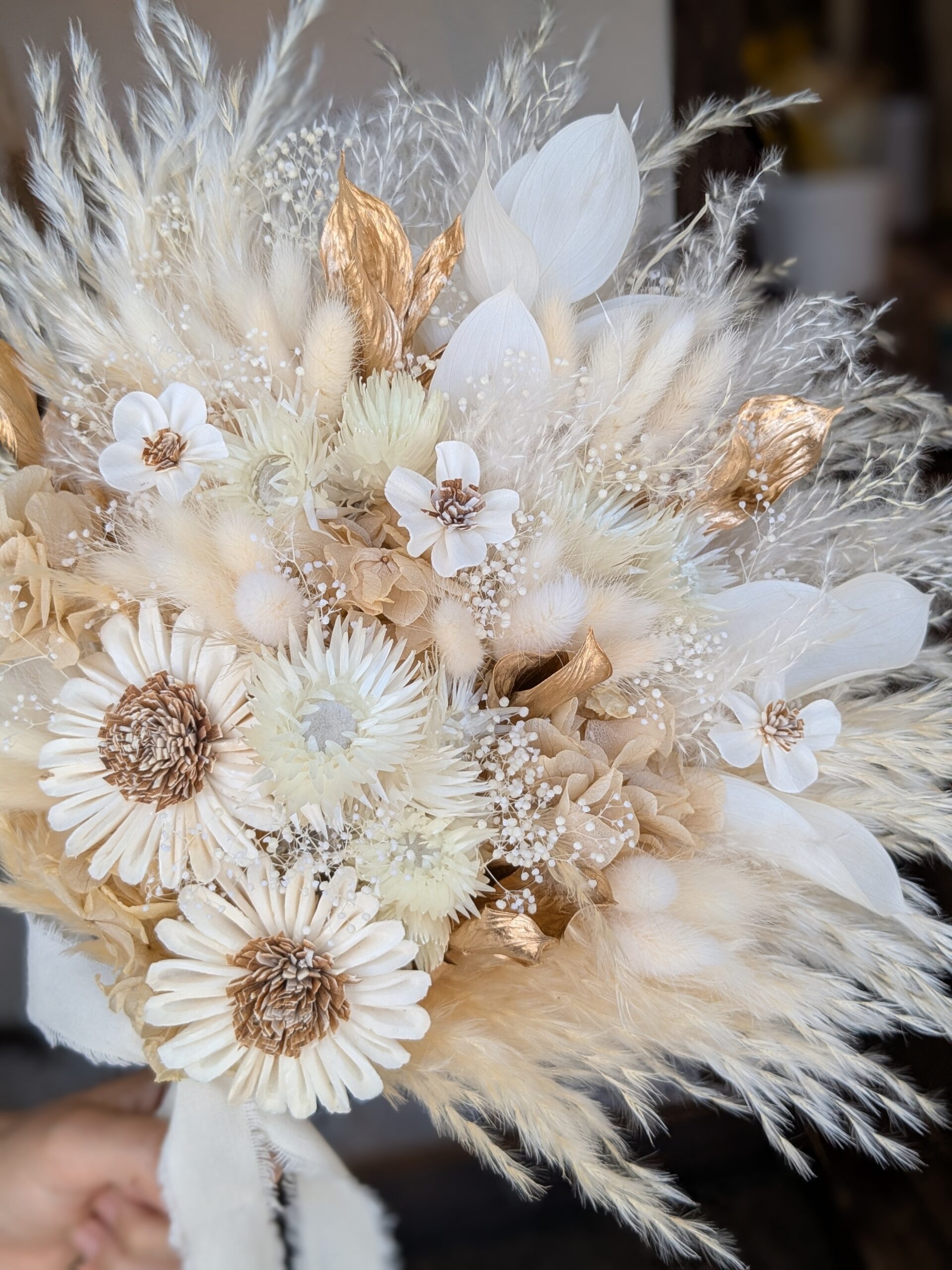 パンパスブーケ|ホワイト×ゴールド - 画像 (2)
