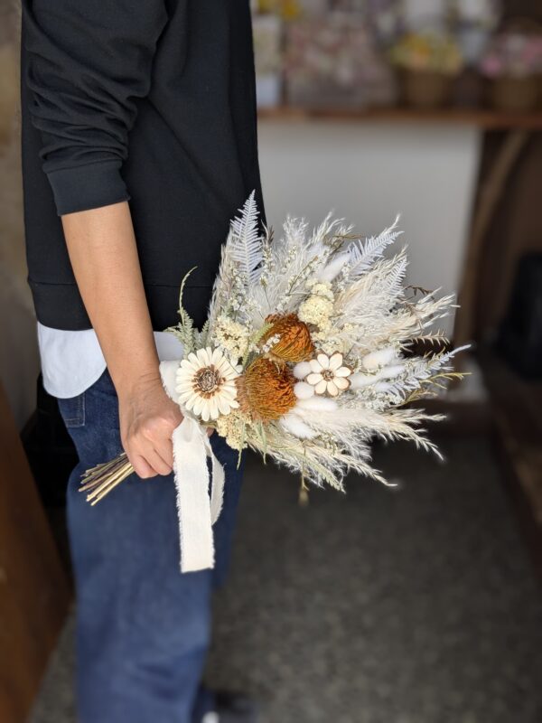 ドライフラワーブーケ 白 - 花日和通販