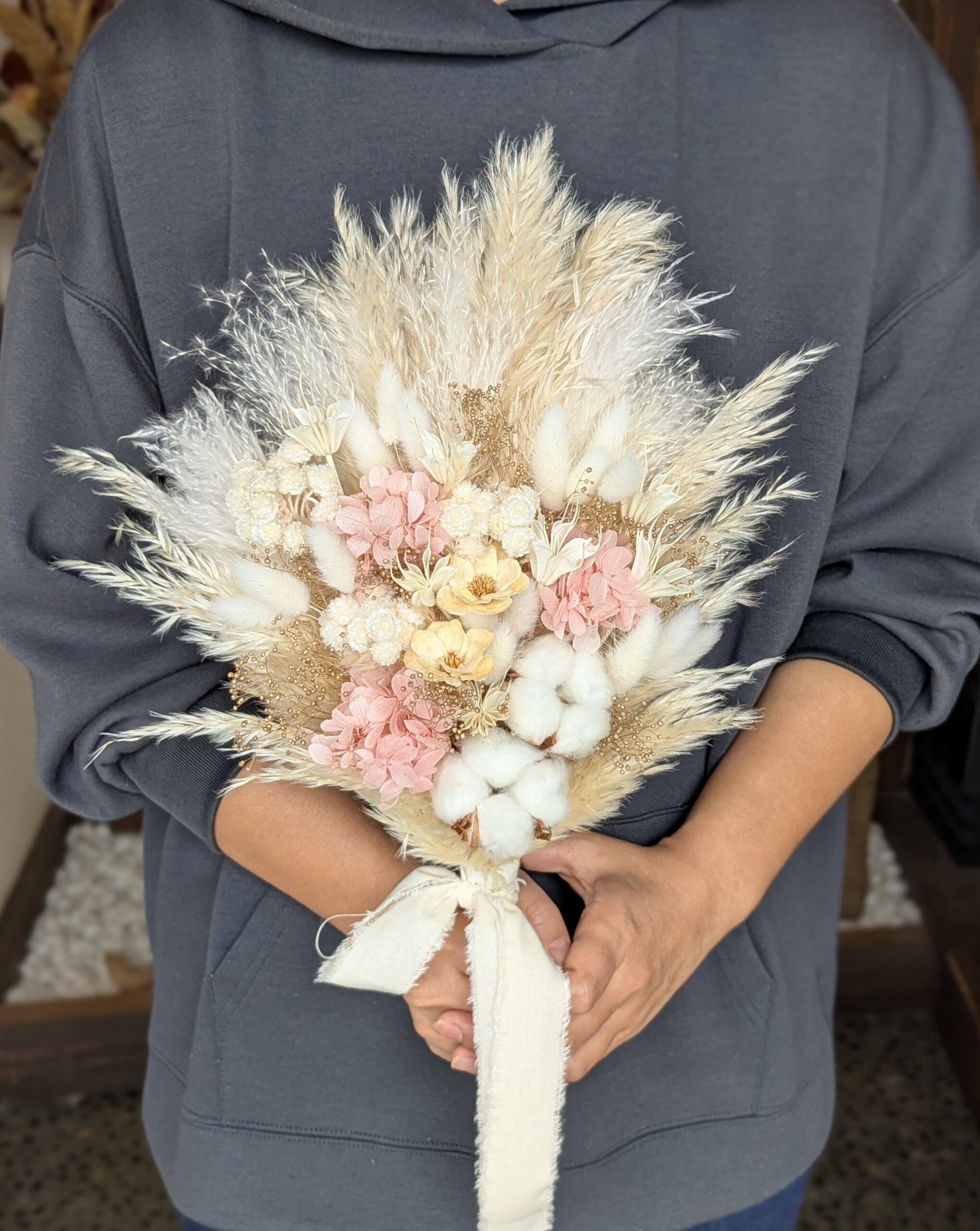 パンパスブーケ|アイボリー×ピンク - 画像 (3)