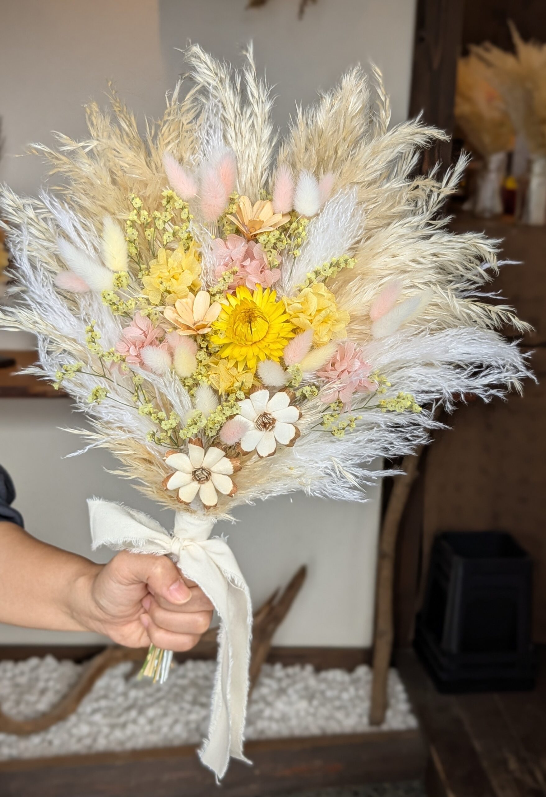 パンパスブーケ|イエロー×ピンク