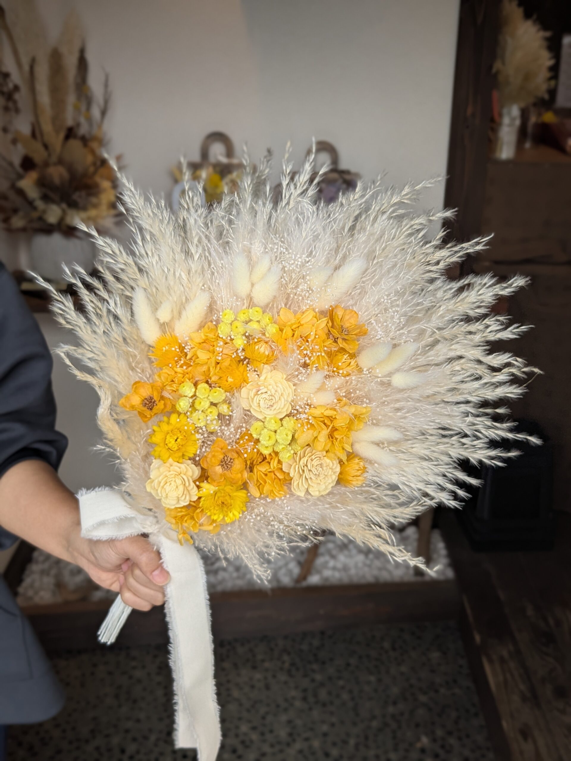 パンパスブーケ|イエロー×イエロー
